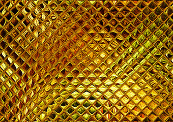 Golden abstract mosaic