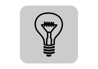 Light bulb vector icon