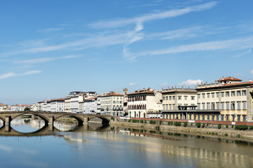 Houses and river Arno Florence