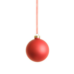 Rote Weihnachtskugel