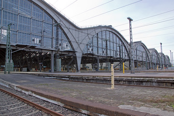 Detailaufnahme vom Bahnhof Leipzig