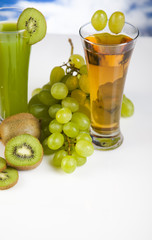 Fruits, vegetables, fruit juices, vegetable juices, healthy food