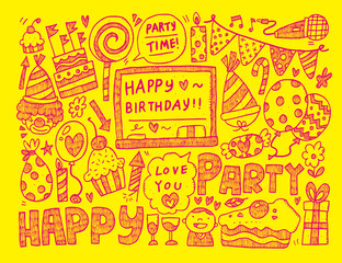 Doodle Birthday party background