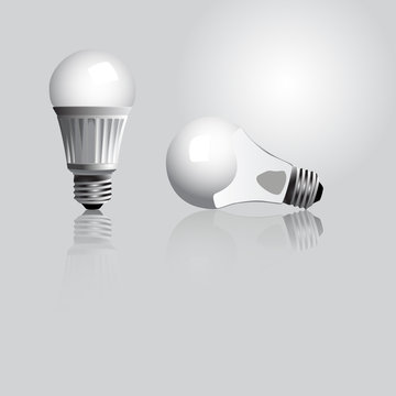 Vector illustration of light bulbs