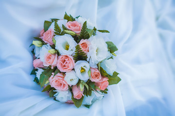 bridal bouquet  in the the bride's hands