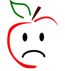 Trauriger Apfel