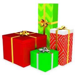 3d gift boxed with blank tag