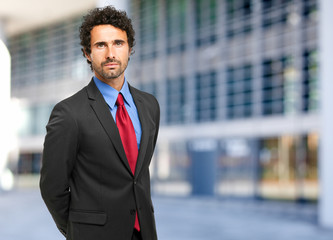 Confident businessman outdoor