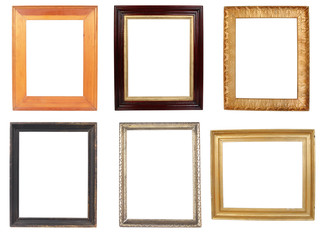 Set of  vintage frame isolated on white background