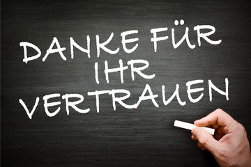 Fototapeta premium Danke für Ihr vertrauen