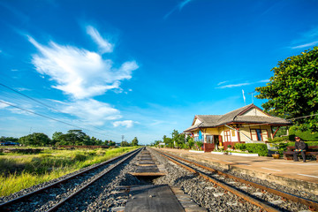 Fototapeta na wymiar Thai old style railway station