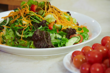 vegetable salad on a plate