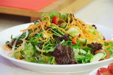 vegetable salad on a plate