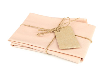 Beautiful napkin, isolated on white