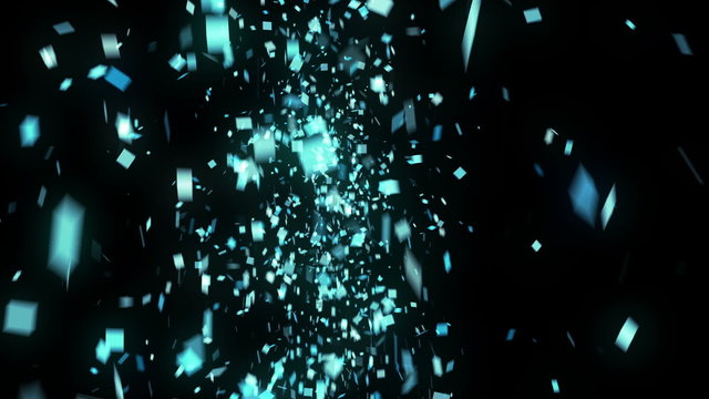 plurality of sheets of paper flying in the chaotic order on a bl