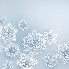 Card with  Christmas snowflake