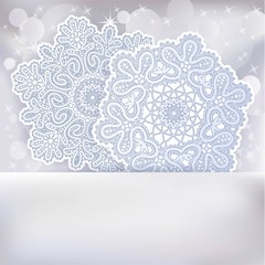 Card with  Christmas snowflake