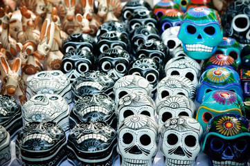 Day of the dead souvenir skulls, Dia de Muertos