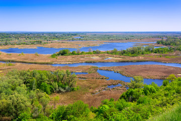 Fototapeta na wymiar View on delta river