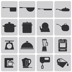 Cooking and kitchen Black icons set2. Vector Illustration eps10