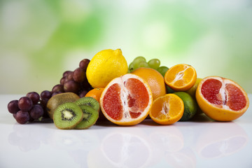 Naklejka na ściany i meble Fruits, vegetables, fruit juices, vegetable juices, healthy food