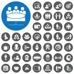 Conference icons set. Vector Illustration eps10