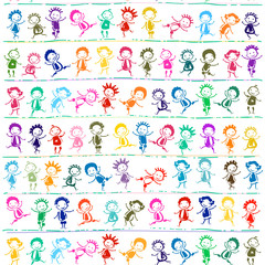 colorful happy children