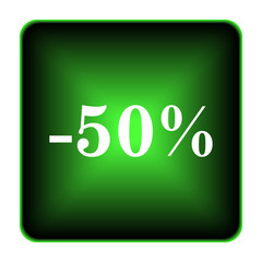 50 percent discount icon