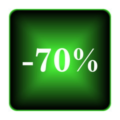 70 percent discount icon