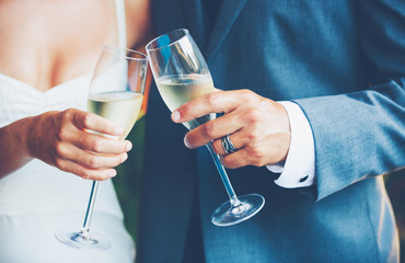 Wedding Couple Champagne