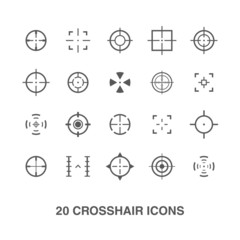 Cross hair icons set.