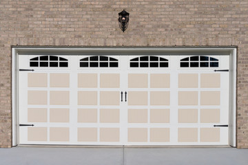 Residential house garage door