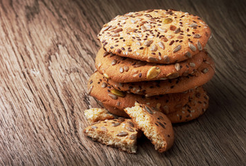 Chip Cookie on wood