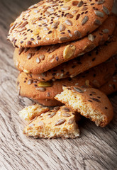 Chip Cookie on wood