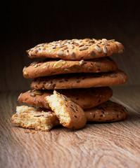 Chip Cookie on wood
