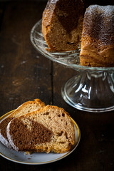 Homemade marble cake