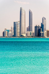 Fototapeta na wymiar Abu Dhabi Skyline, United Arab Emirates.