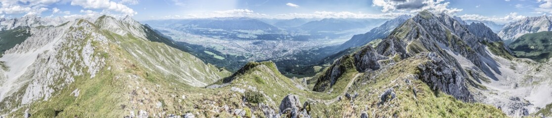 Fototapeta na wymiar Nordkette mountain in Tyrol, Innsbruck, Austria.