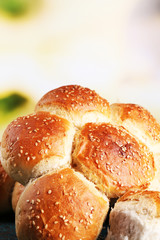 Tasty buns with sesame