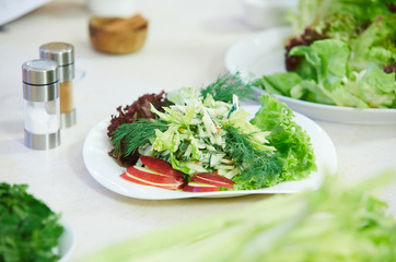 vegetable salad on a plate