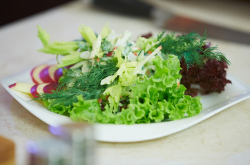 vegetable salad on a plate