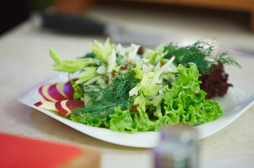 vegetable salad on a plate