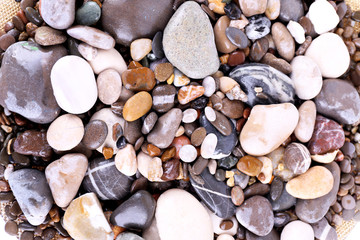 Sea stones as background