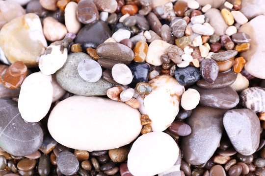 Sea stones as background