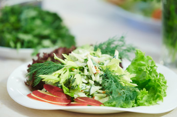 vegetable salad on a plate
