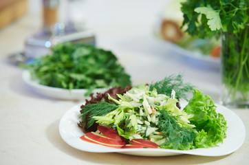 vegetable salad on a plate