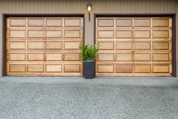 Double door garage in a luxury house