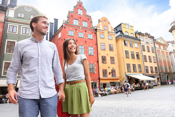 Couple in Stockholm, Sweden, Europe - obrazy, fototapety, plakaty