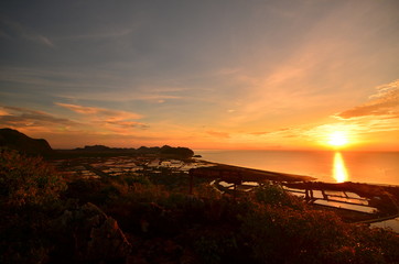 Landscape of the Bay at Sunrise