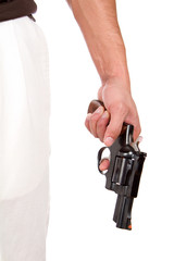 Violent Man Holding Gun